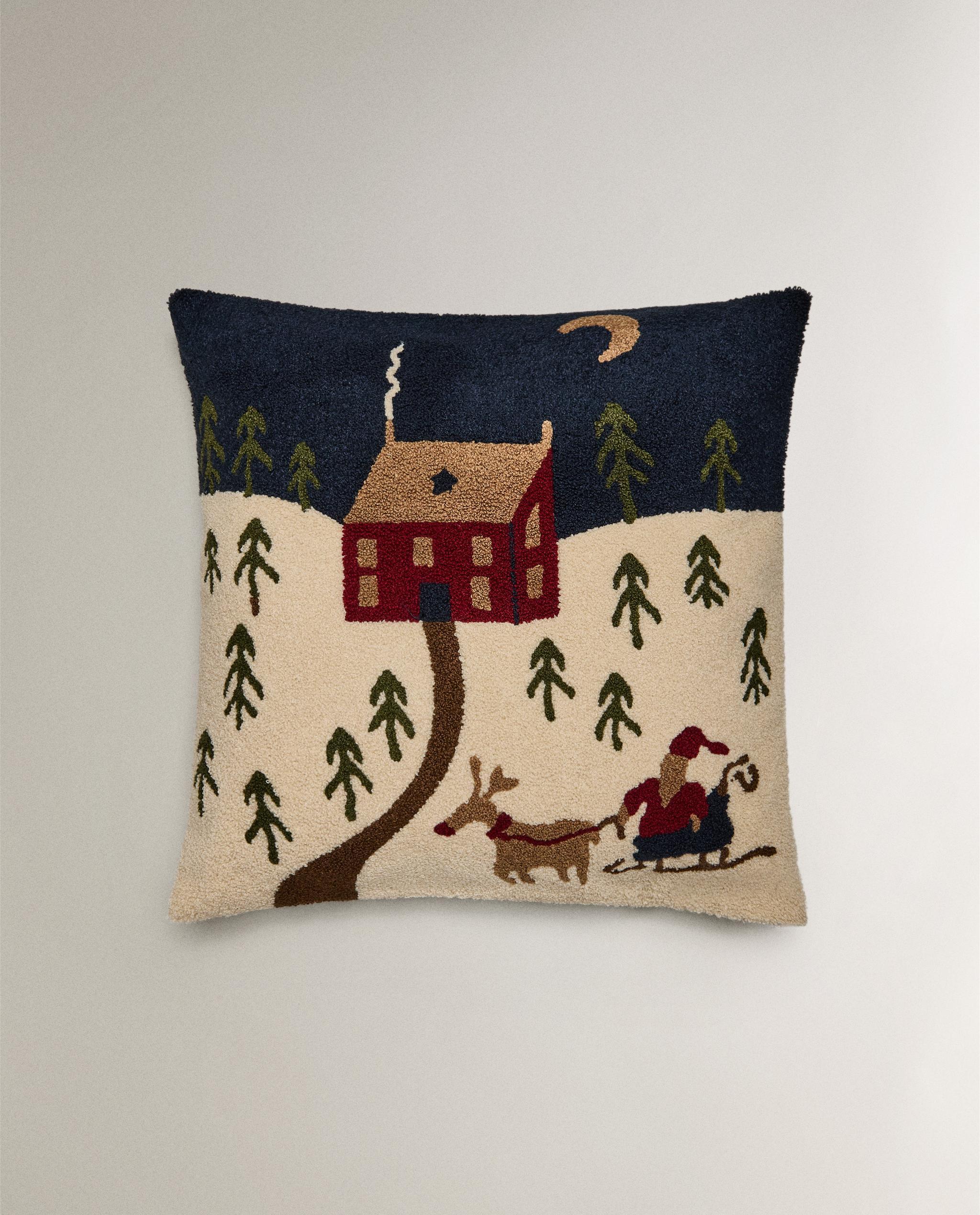 クリスマス 雪の家 クッションカバー | Zara Home 日本/Japan