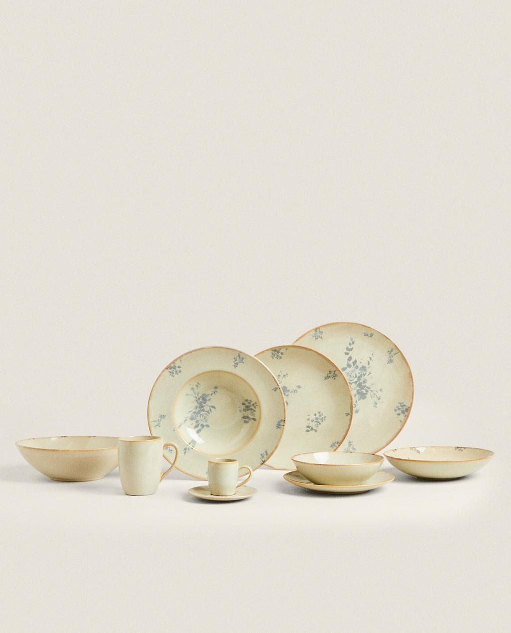 FLORAL STONEWARE TABLEWARE