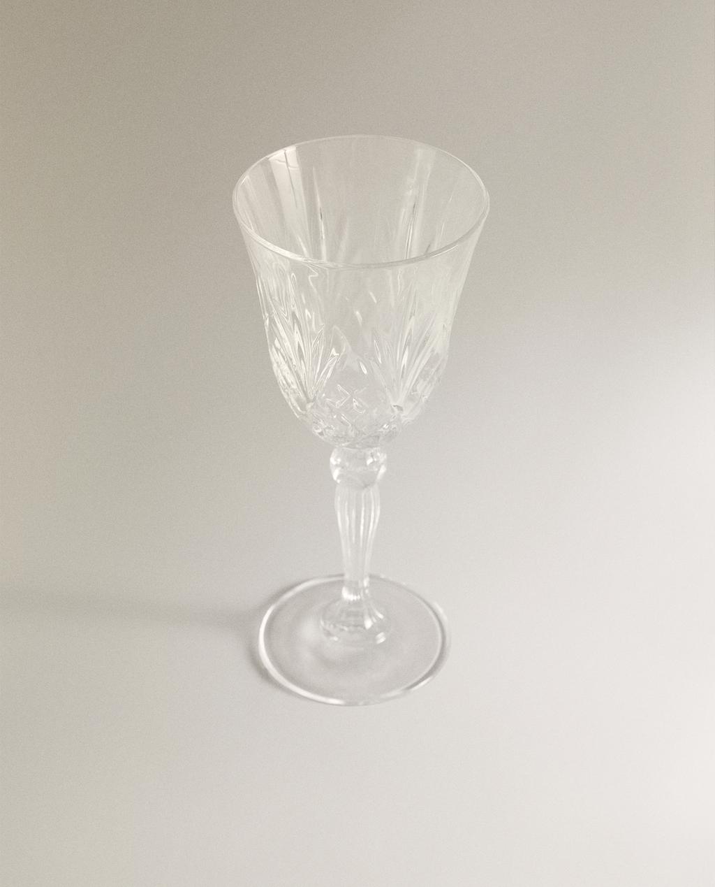 VERRE À VIN TAILLÉ CRISTALLIN