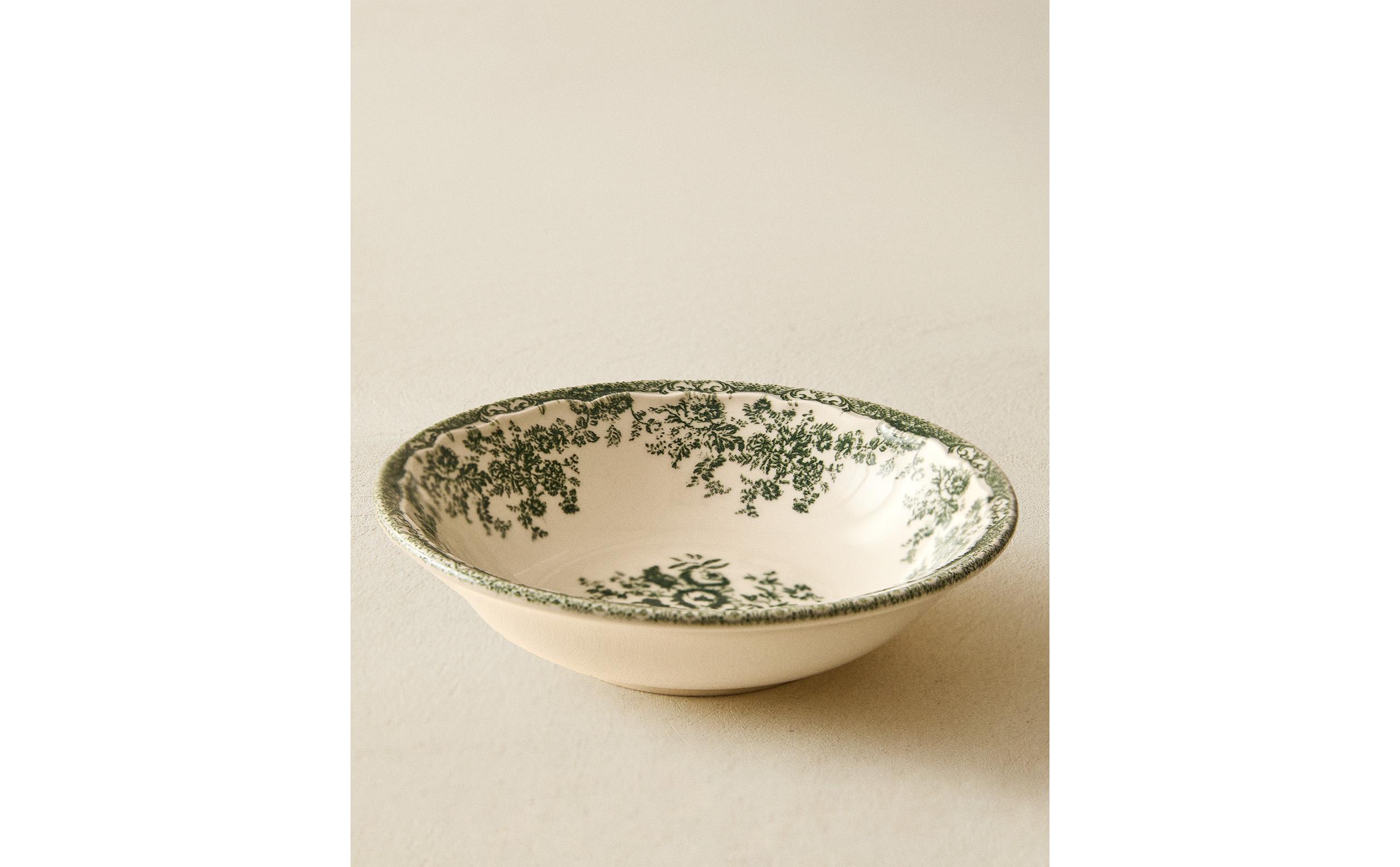 Imani 花柄 ボウル クリーム色 ボウル クレイポッタリー 花柄 | Zara Home 日本/Japan