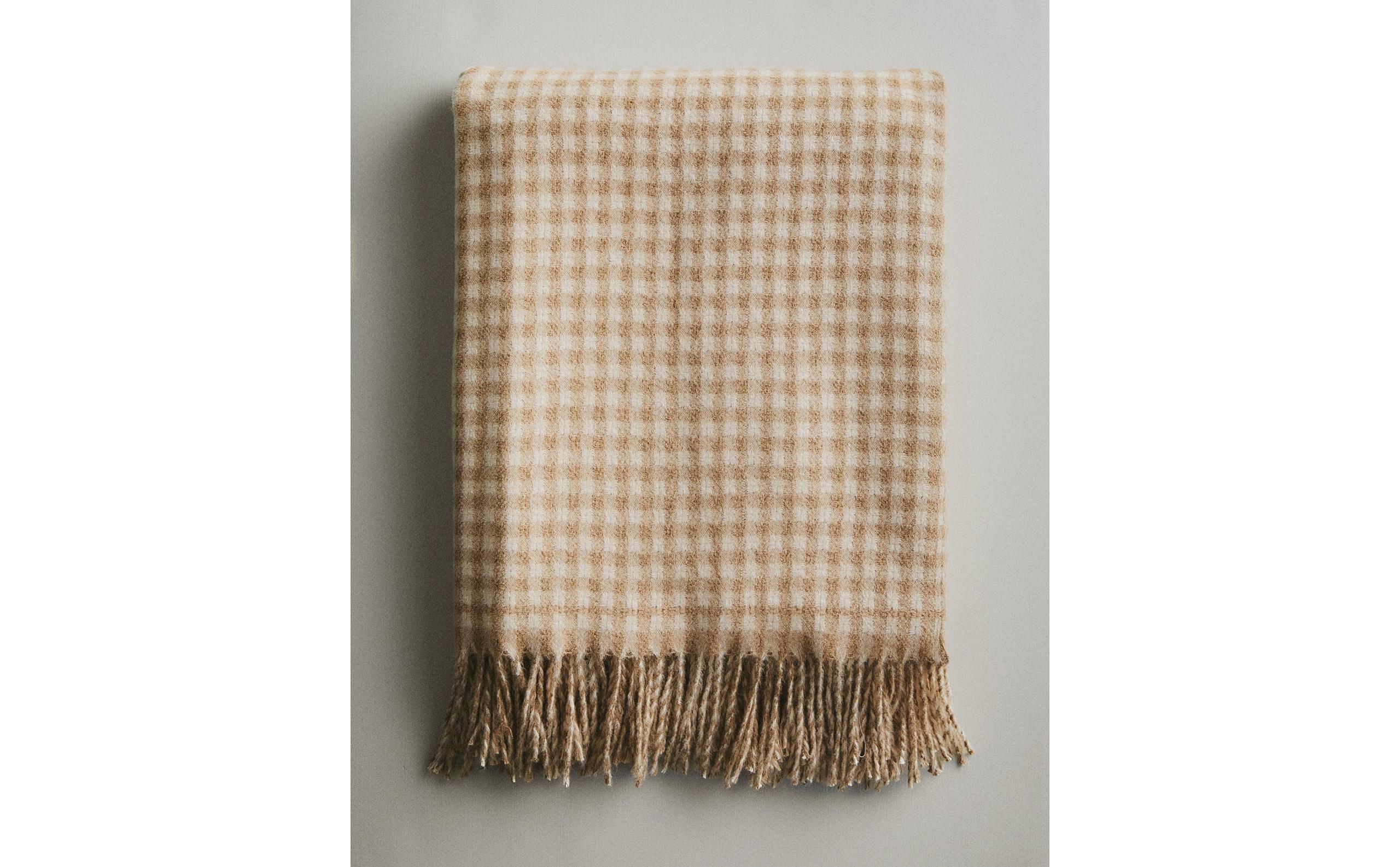 フリンジ チェック柄 ブランケット | Zara Home 日本/Japan