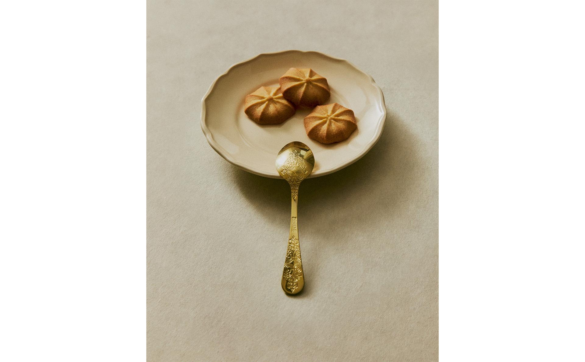 סט כפיות קינוחים עם חריטה (סט של 4 יח')