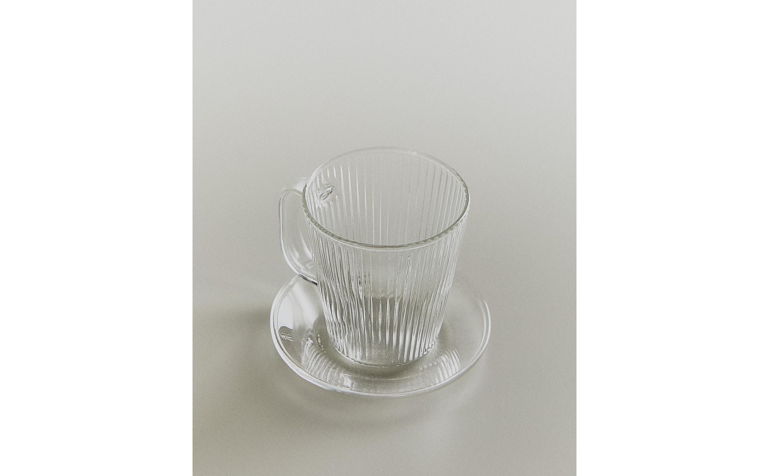 BOROSILICATE GLASS COFFEE CUP AND SAUCER product thumbnail 4