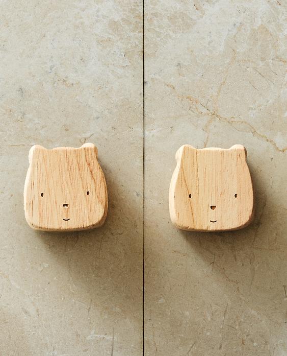 طقم مقابض للأطفال بدببة (طقم 2 قطعة)