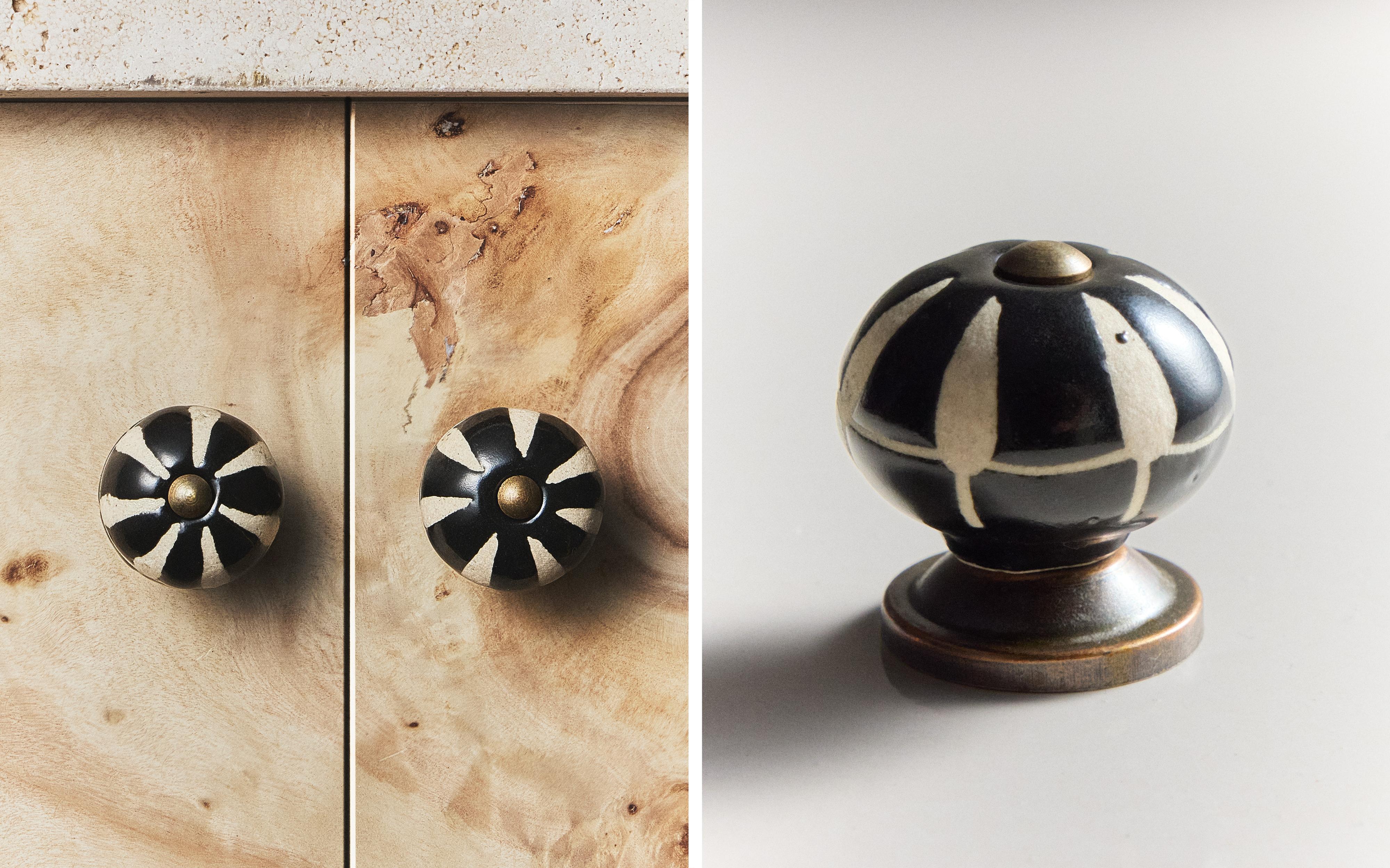 PACK OF STRIPED CERAMIC DOOR KNOBS (PACK OF 2) product thumbnail 8