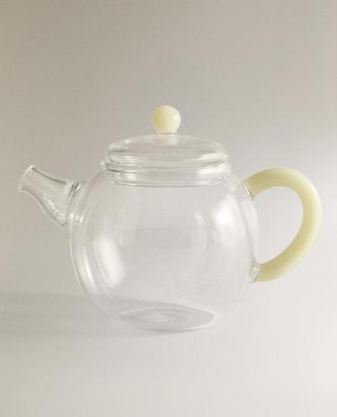 THÉIÈRE EN BOROSILICATE AVEC POIGNÉE COULEUR