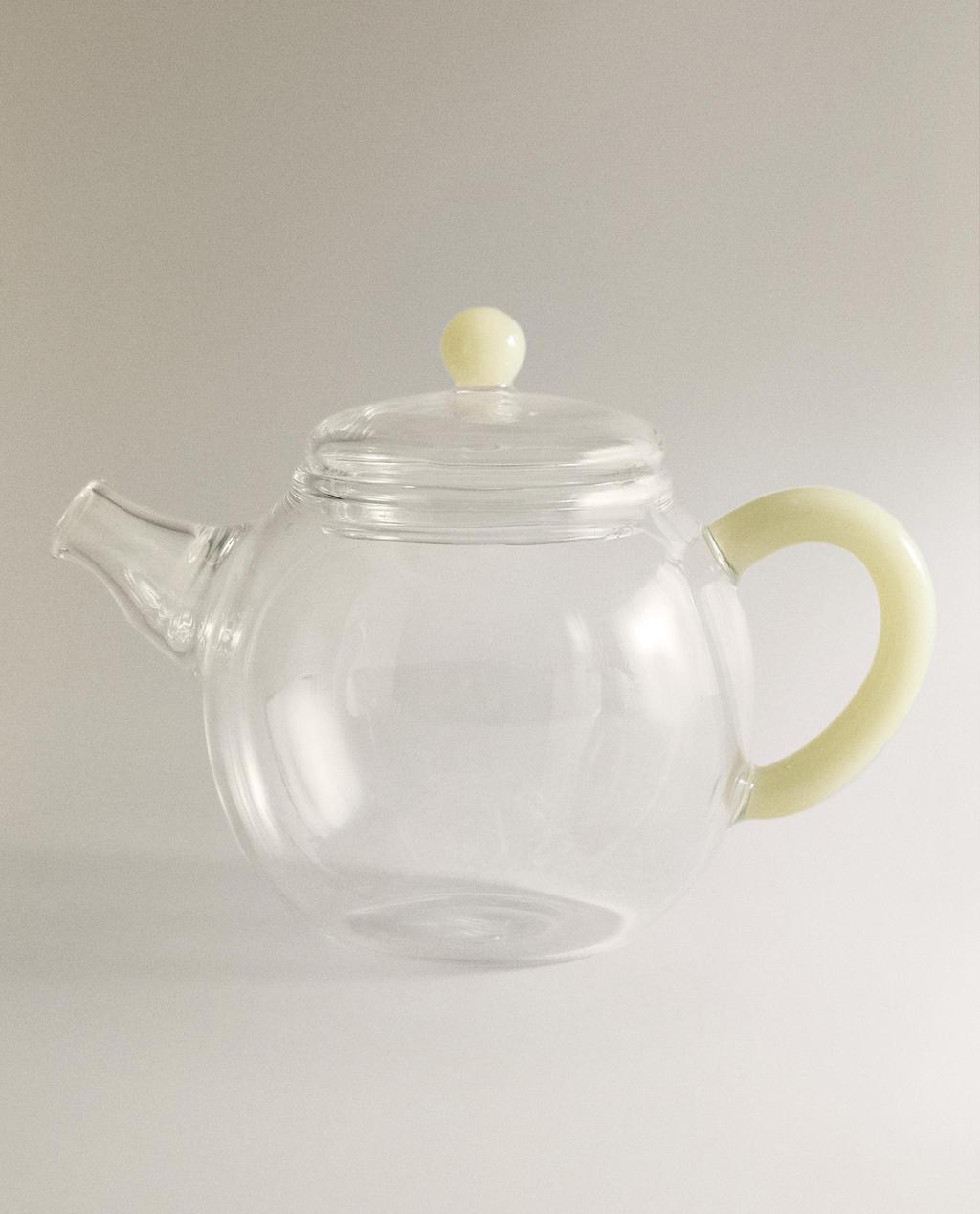 THÉIÈRE EN BOROSILICATE AVEC POIGNÉE COULEUR