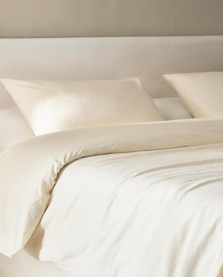 HOUSSE DE COUETTE EN COTON TEXTURÉ