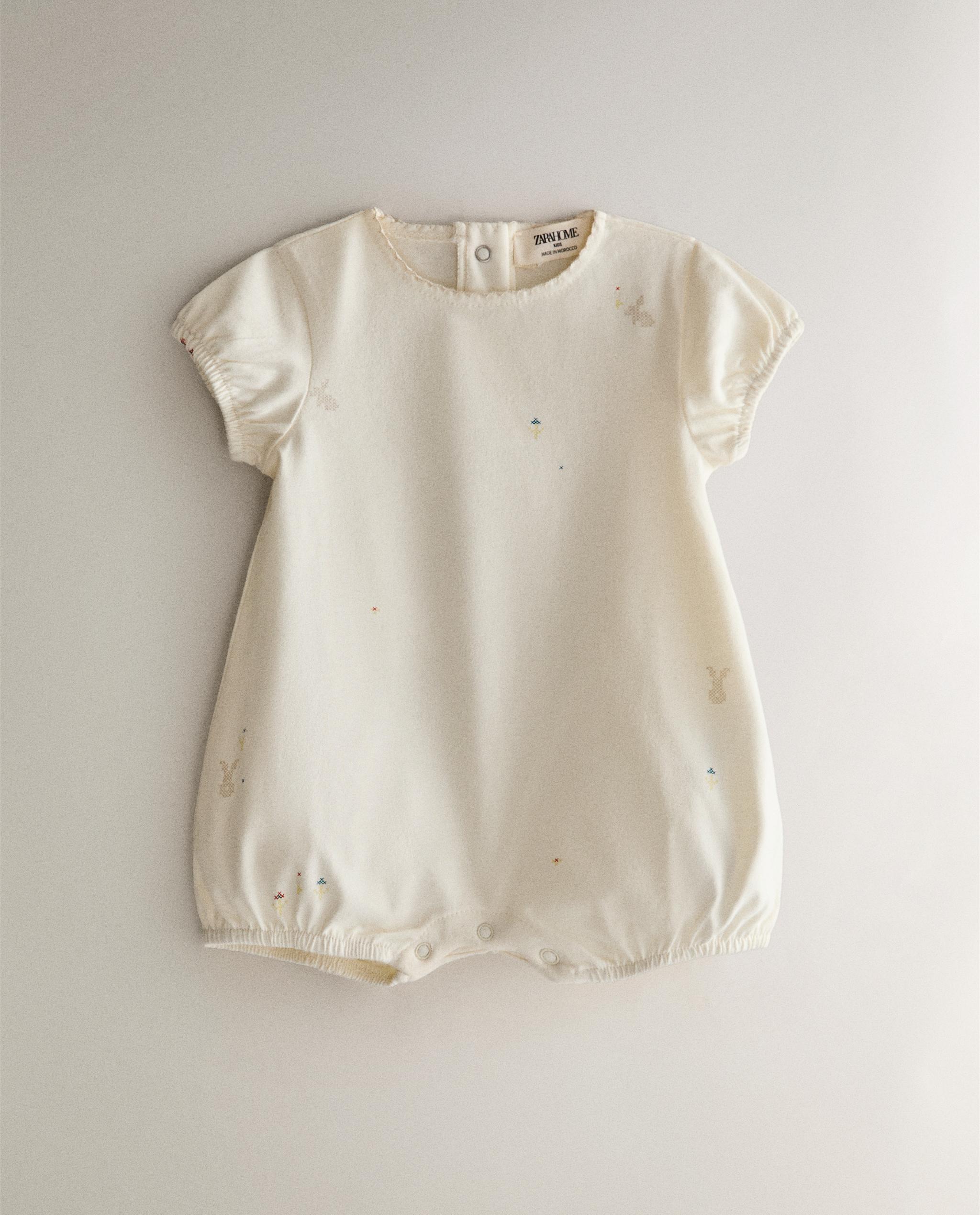 CHILDREN'S RABBIT AND FLORAL ROMPER product thumbnail 4