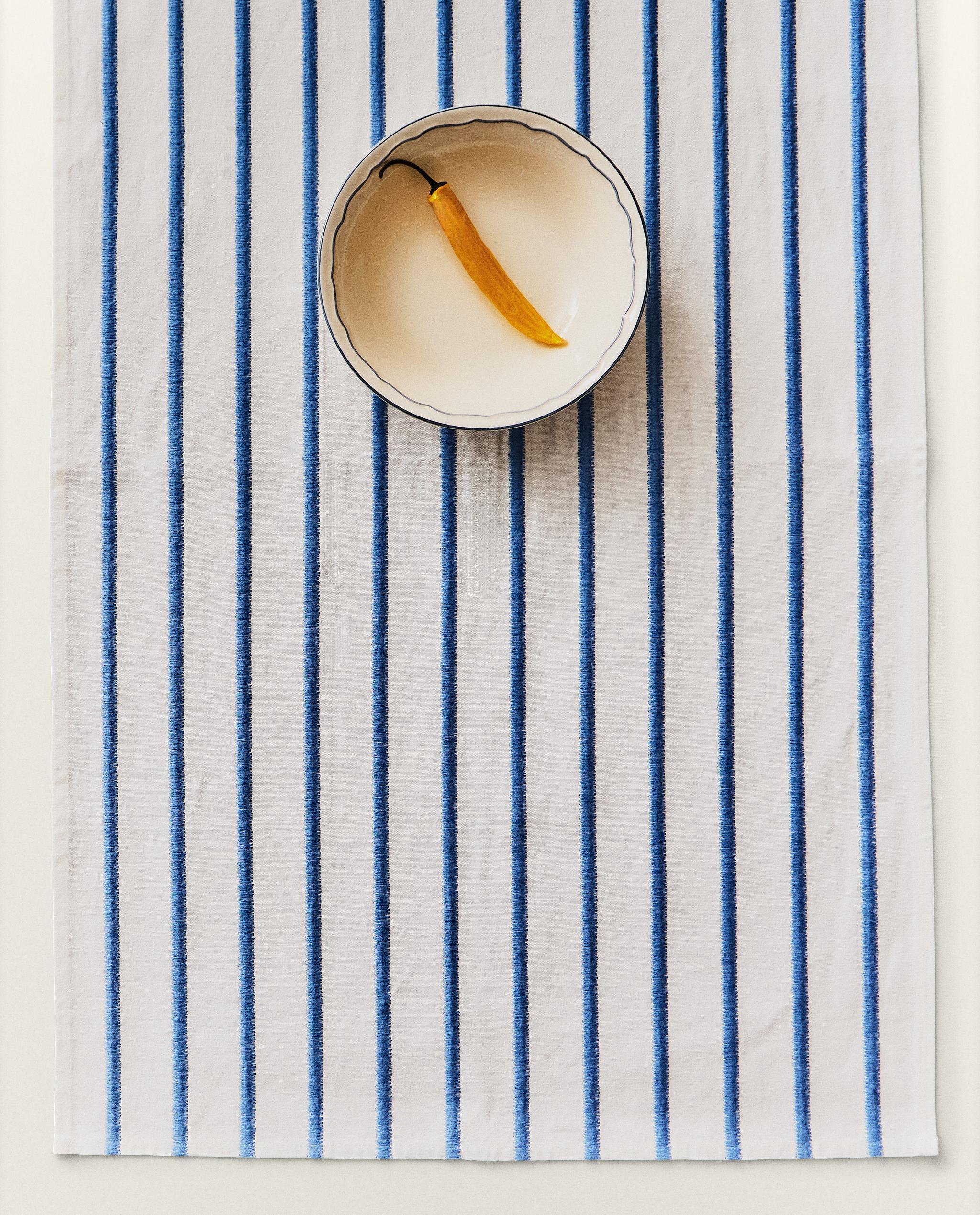 TABLE RUNNER WITH EMBROIDERED STRIPES product thumbnail 20