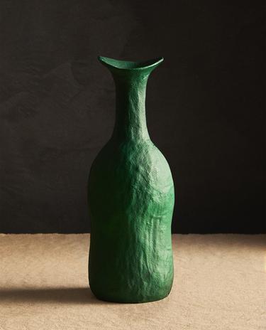 IRREGULAR NARROW METAL VASE