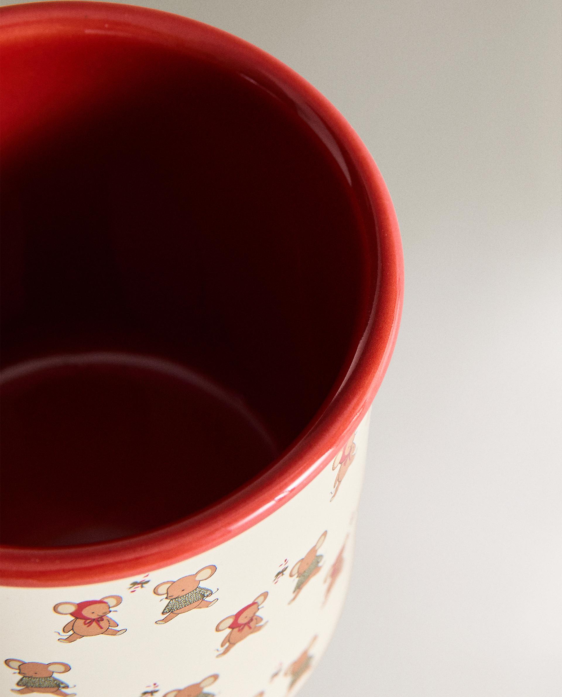 TAZA INFANTIL GRES RATONCITOS NAVIDAD