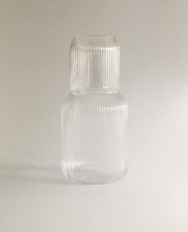 SERVICE DE NUIT BOROSILICATE RAYURES (LOT DE 2)