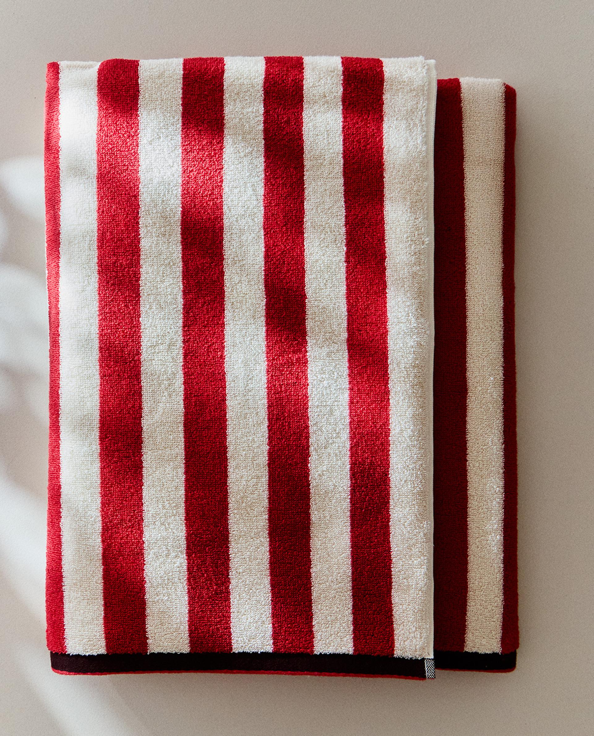 SERVIETTE DE PLAGE RAYURES RÉVERSIBLE SERVIETTE DE PLAGE RAYURES RÉVERSIBLE