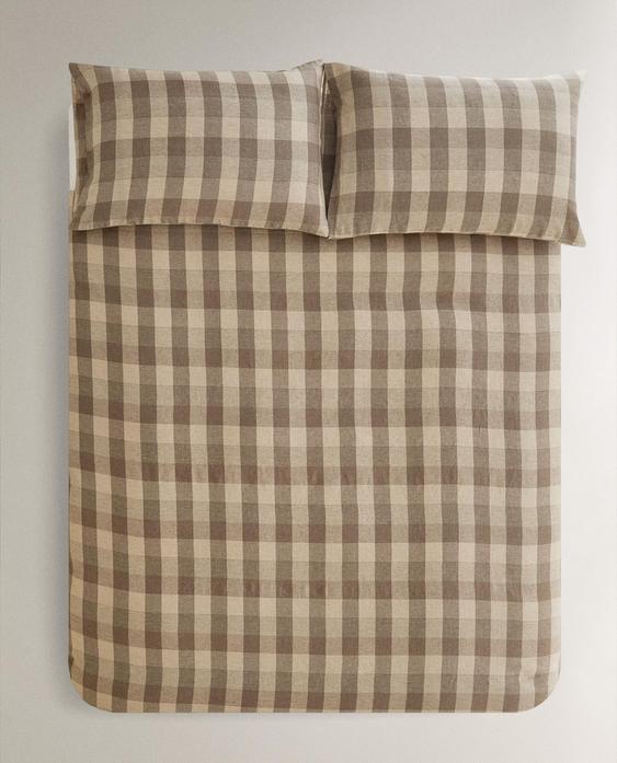 HOUSSE DE COUETTE LIN CARREAUX HOUSSE DE COUETTE LIN CARREAUX