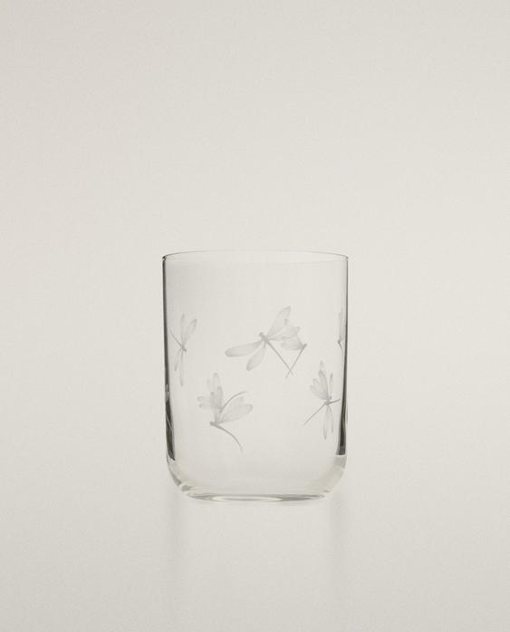 كوب زجاج بيعسوب