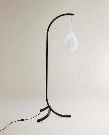 DREWNIANA LAMPA PODŁOGOWA