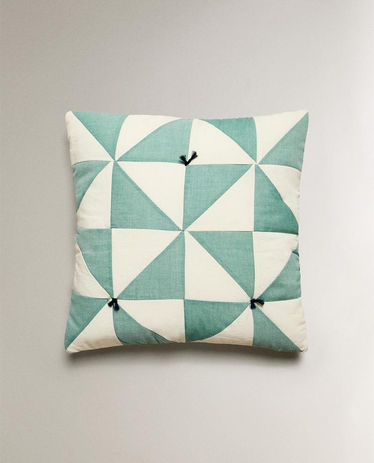 DĚTSKÝ PROŠÍVANÝ POVLAK NA POLŠTÁŘEK PATCHWORK