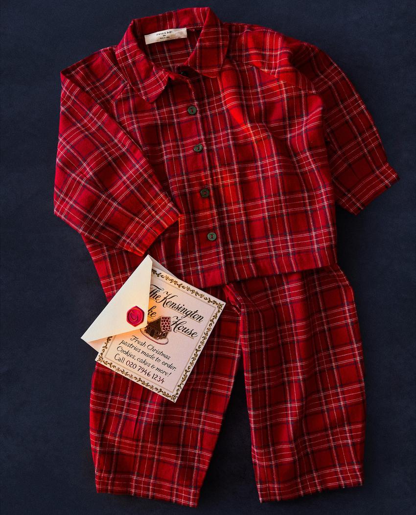 PYJAMA ENFANT FLANELLE CARREAUX BALLON NOËL | Zara Home Monaco