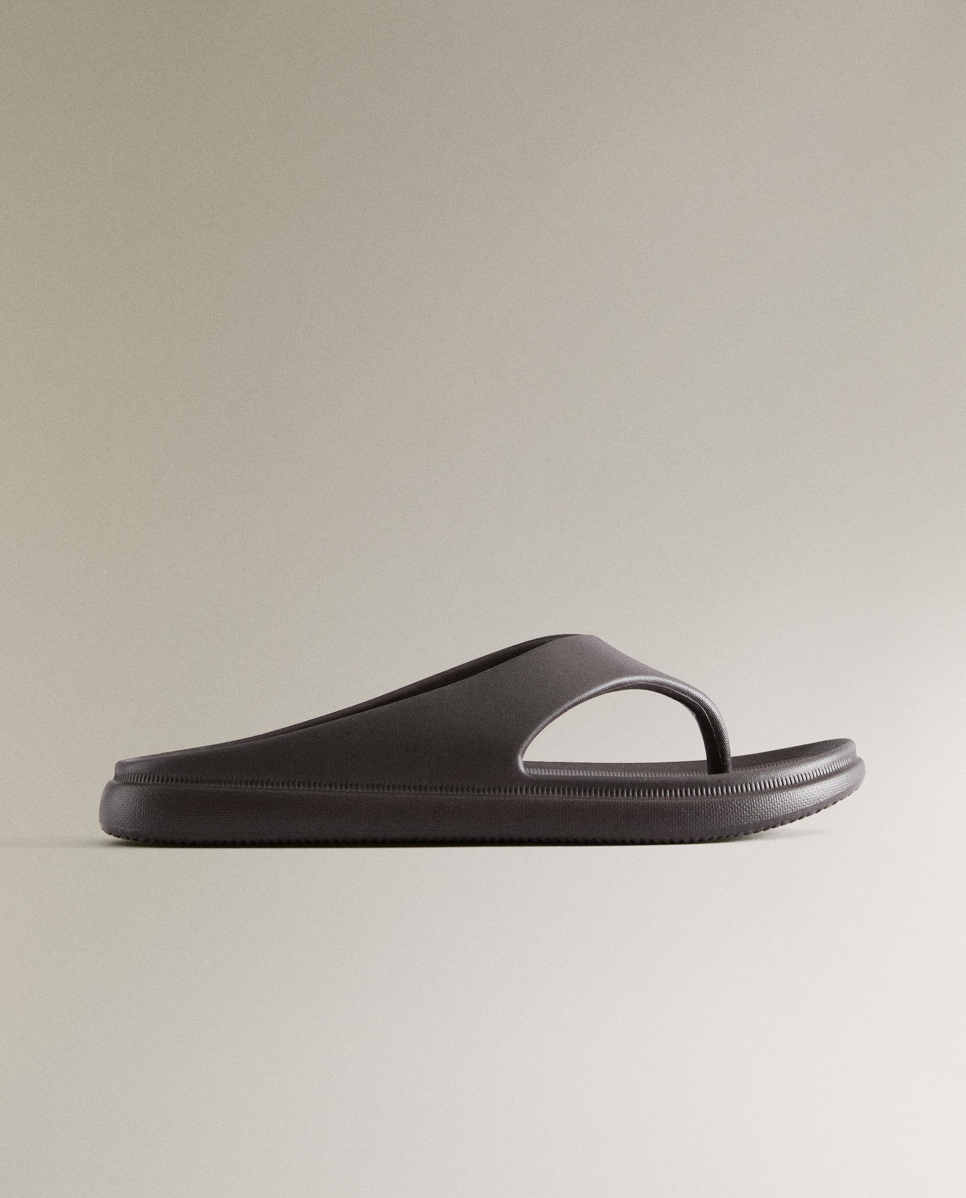 RUBBERIZED FLAT SANDALS | Zara Home Canada