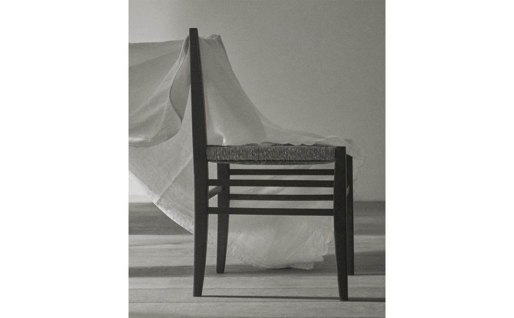 LINEN CURTAIN WITH OPENWORK EDGE