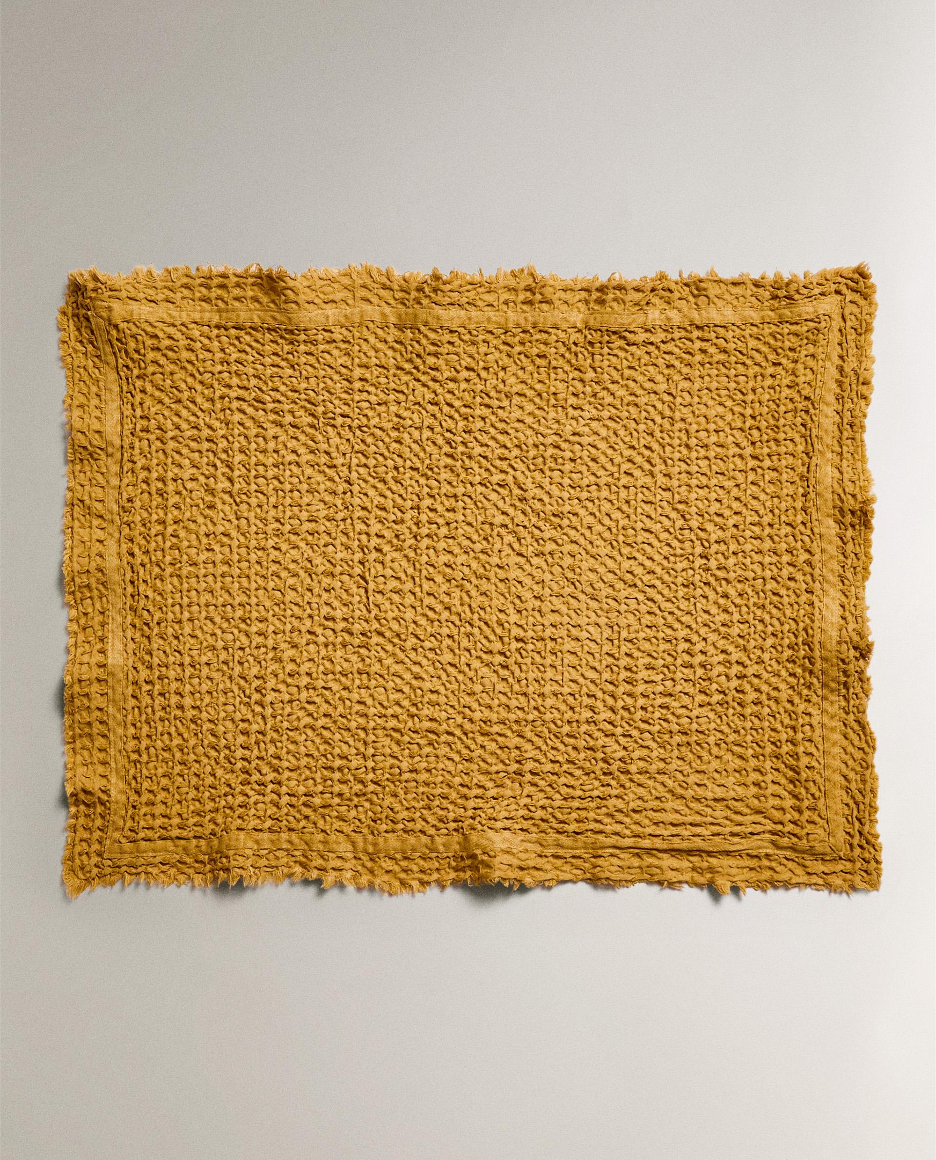 WAFFLE-KNIT COTTON BATH MAT | Zara Home Türkiye / Turkey