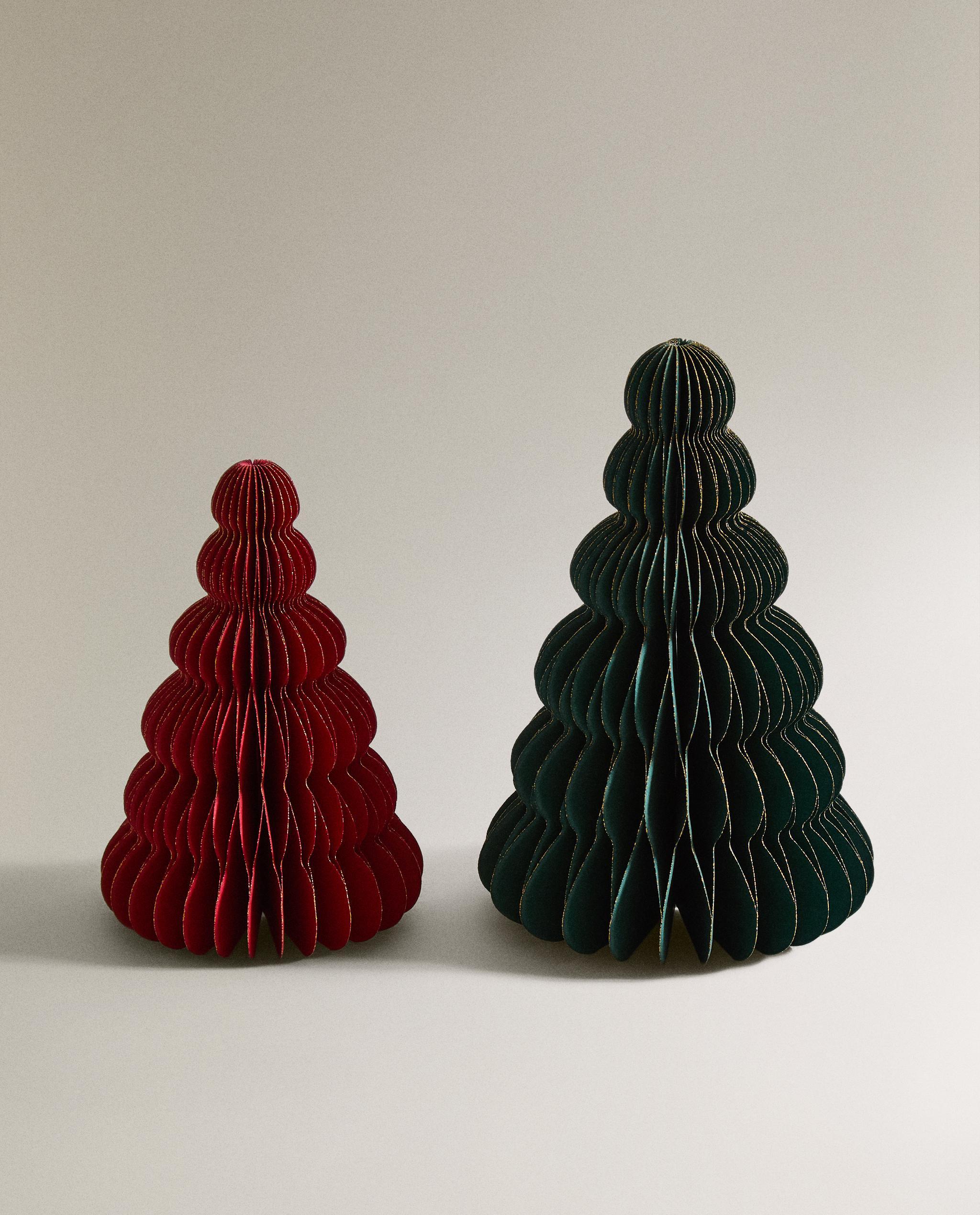 PACK ADORNOS DECORATIVOS PAPEL ÁRBOL NAVIDAD (PACK DE 2) Zara