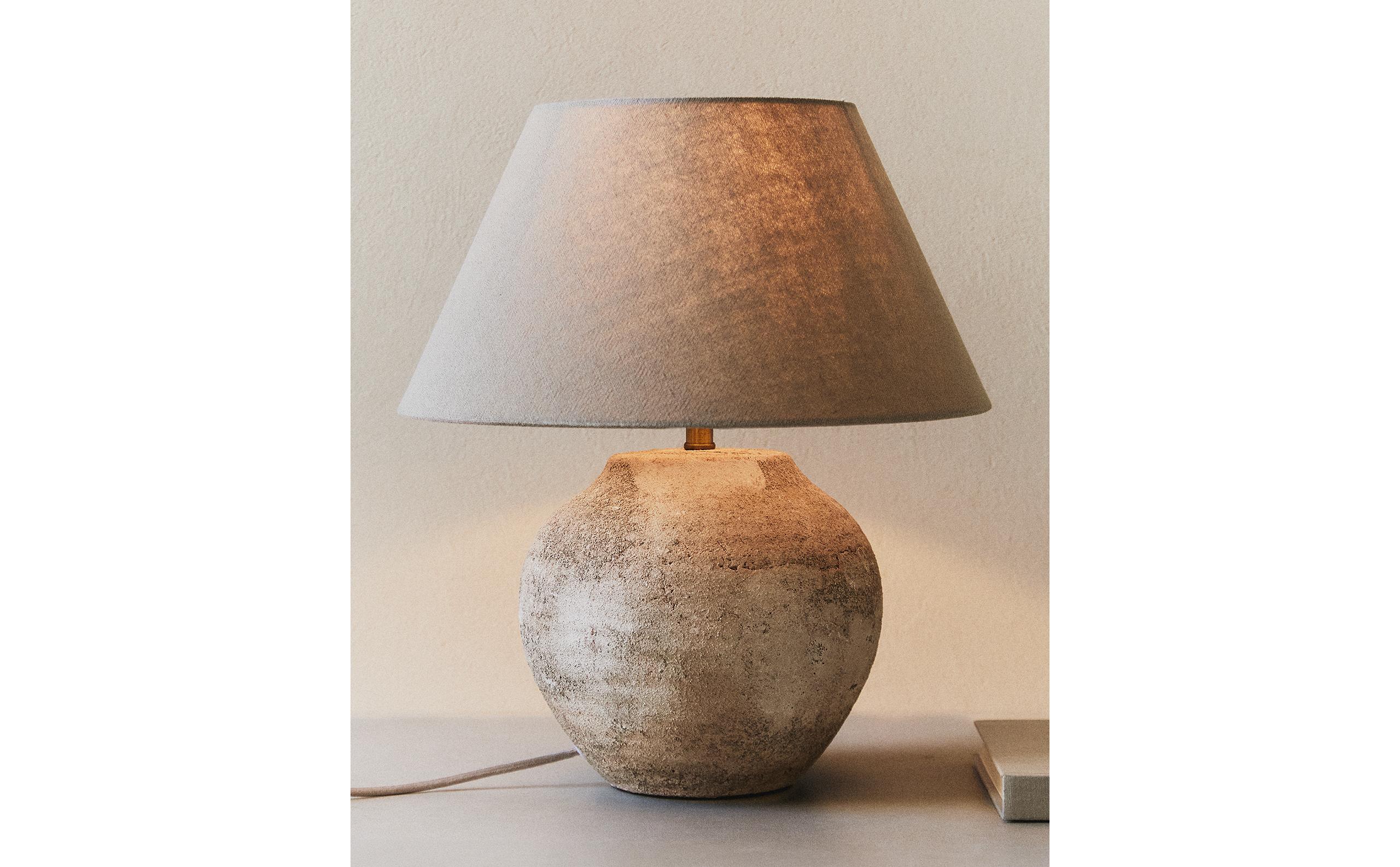 LAMPARA CERAMICA ENVEJECIDA PANT LINO