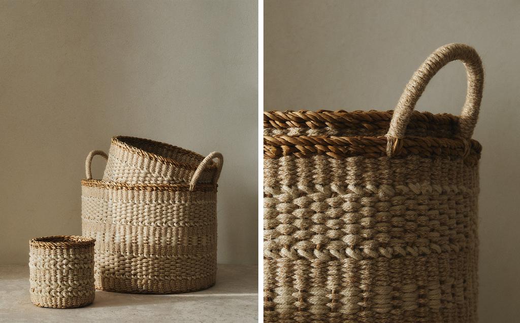 CORBEILLE JUTE FRISE
