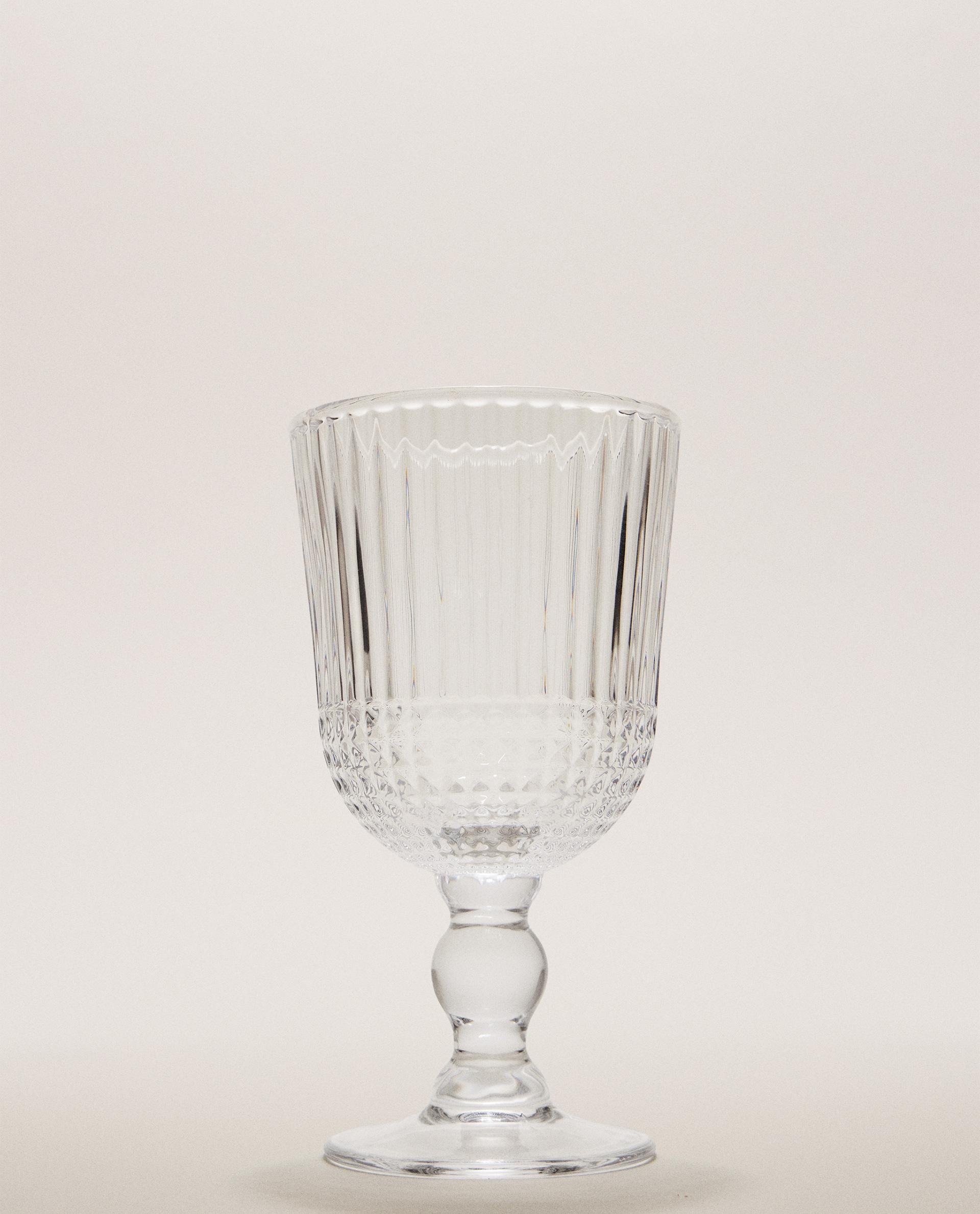 COPA VIDRIO RELIEVE GEOMÉTRICO COPA VIDRIO RELIEVE GEOMÉTRICO