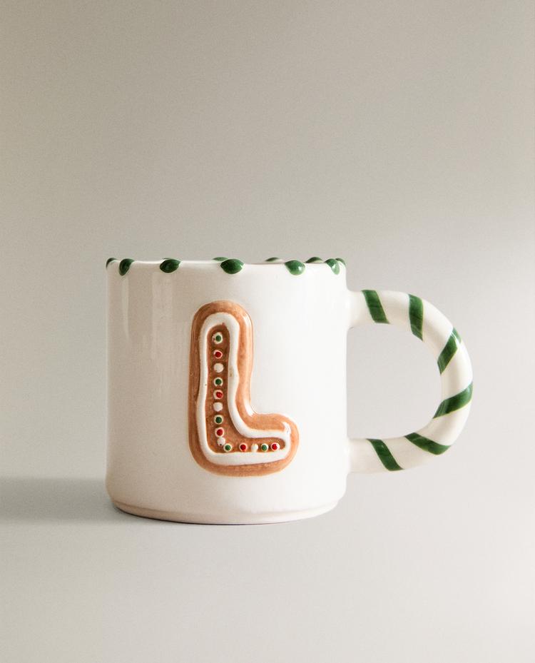 CHILDREN’S CHRISTMAS LETTER L STONEWARE MUG