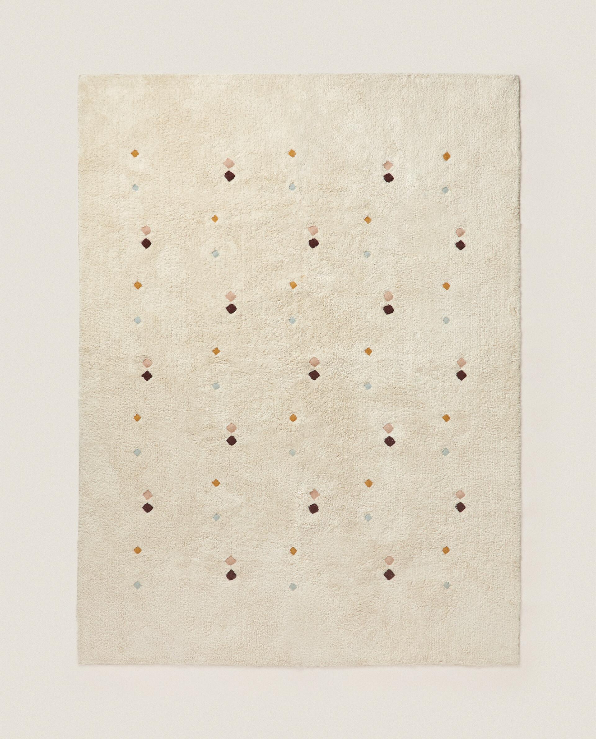 KIDS' MULTICOLOURED EMBROIDERED DIAMOND RUG product thumbnail 5