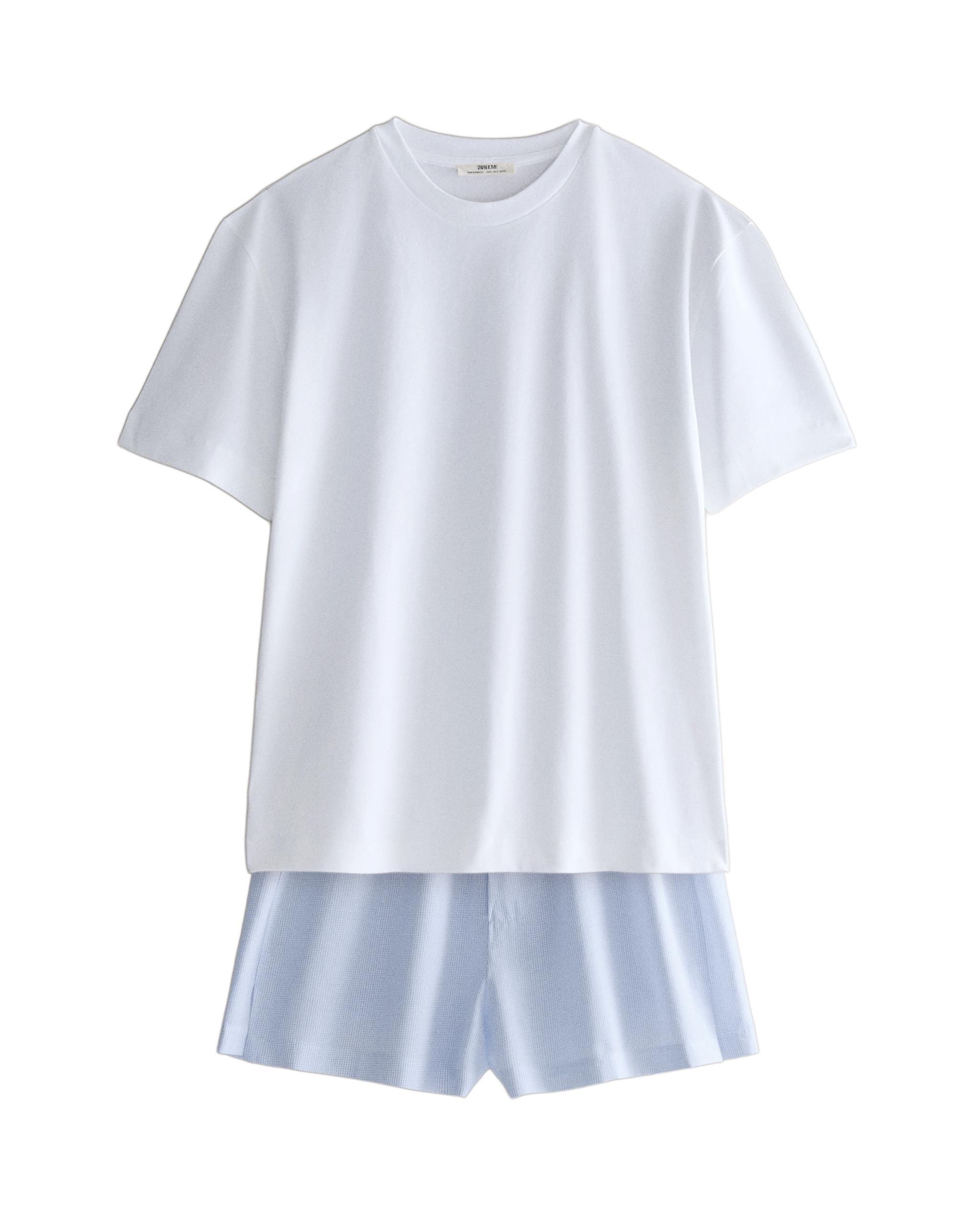CHECK T-SHIRT AND SHORTS SET product thumbnail 4