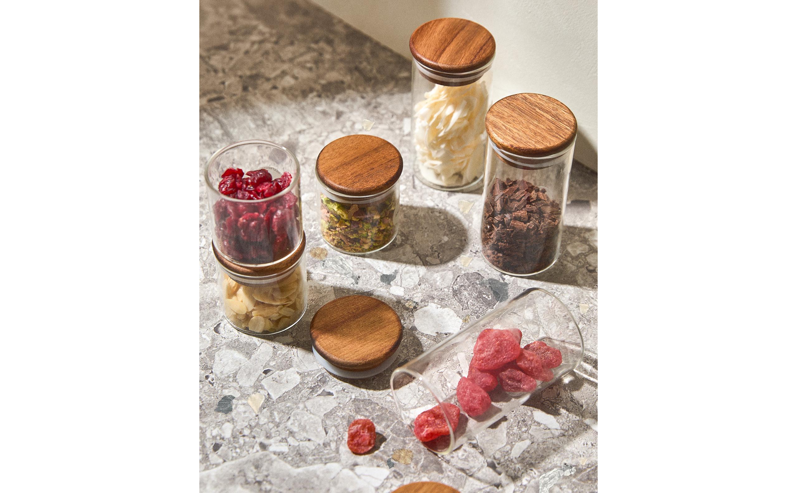 GLASS WOOD KITCHEN STORAGE JAR product thumbnail 10