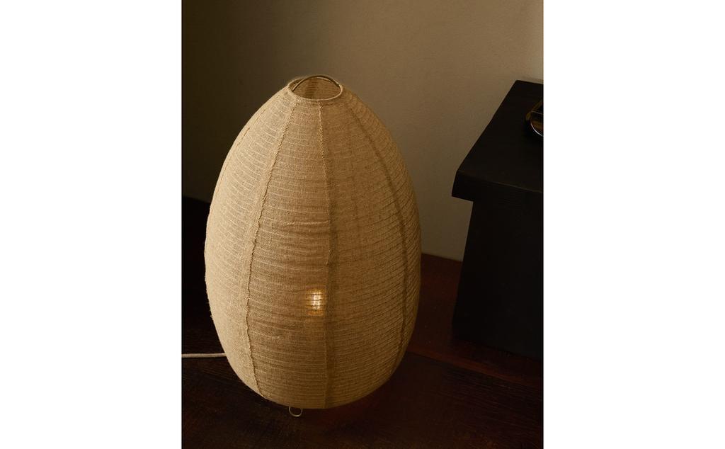 OVAL LINEN TABLE LAMP