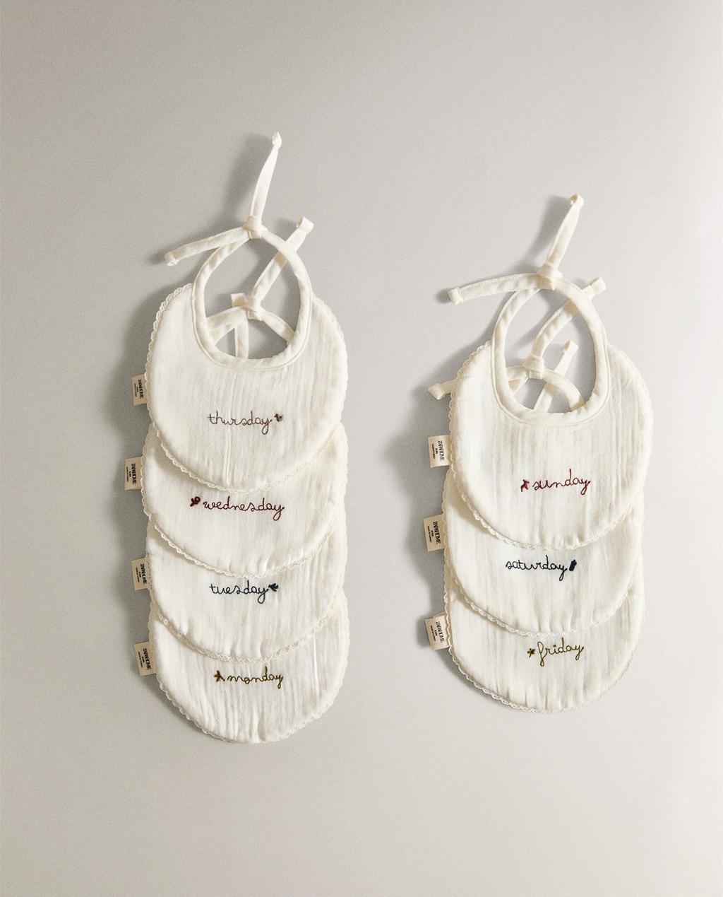 BAVAGLINO NEONATO SETTIMANALE (PACK DA 7) BAVAGLINO NEONATO SETTIMANALE (PACK DA 7)