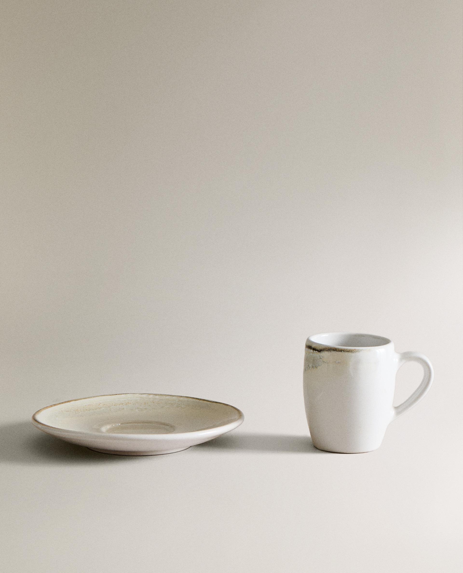 STONEWARE COFFEE CUP AND SAUCER product thumbnail 3