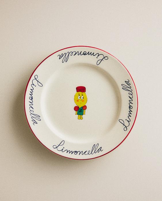 BARN X DJUR OBSERVAER TALLRIK I PORSLIN