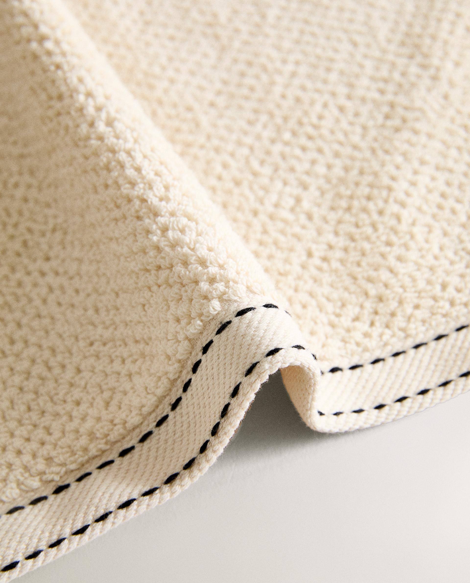 RICE STITCH BATH TOWEL | Zara Home Malta