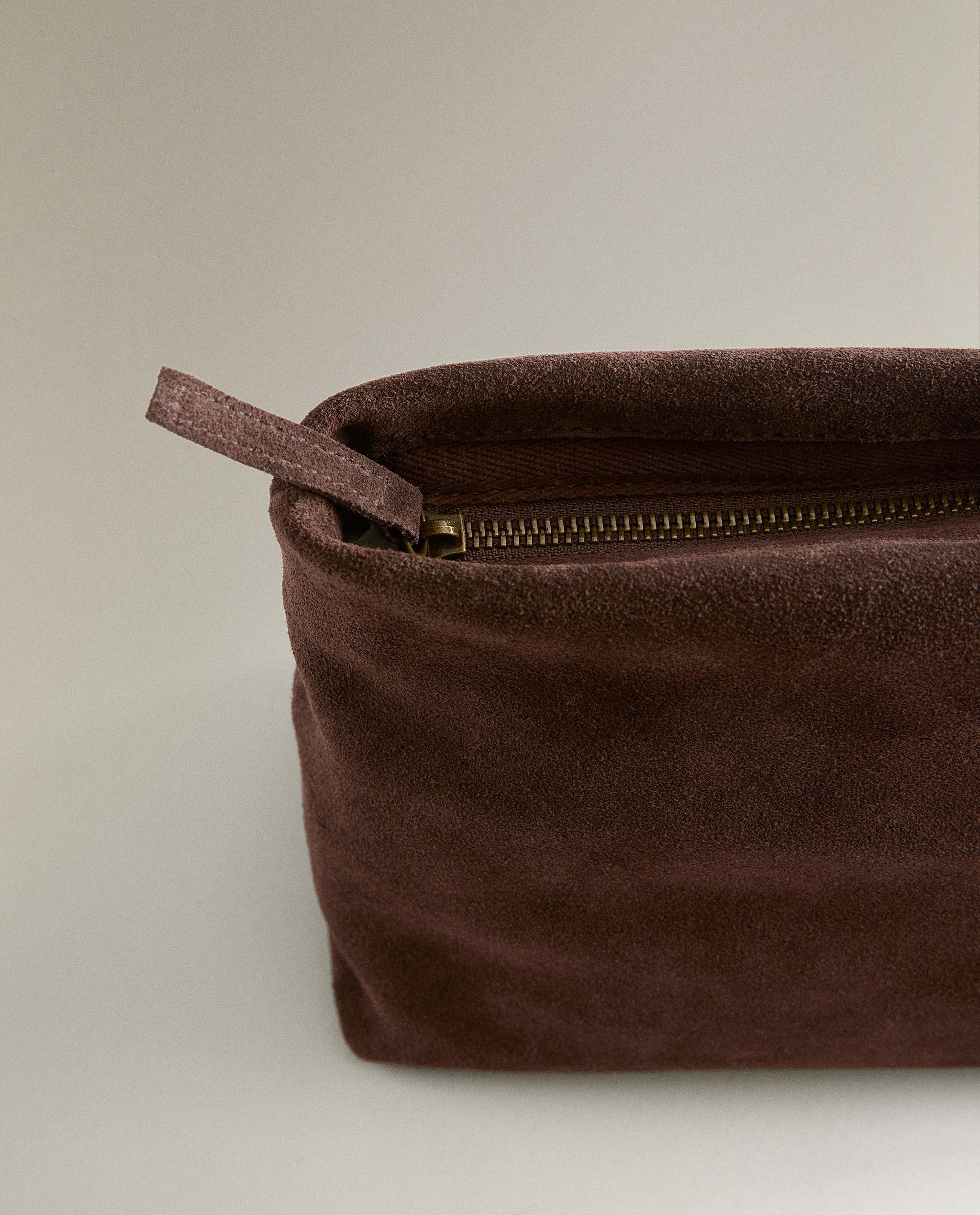 スエード コスメティックポーチ ミディアム | Zara Home 日本/Japan