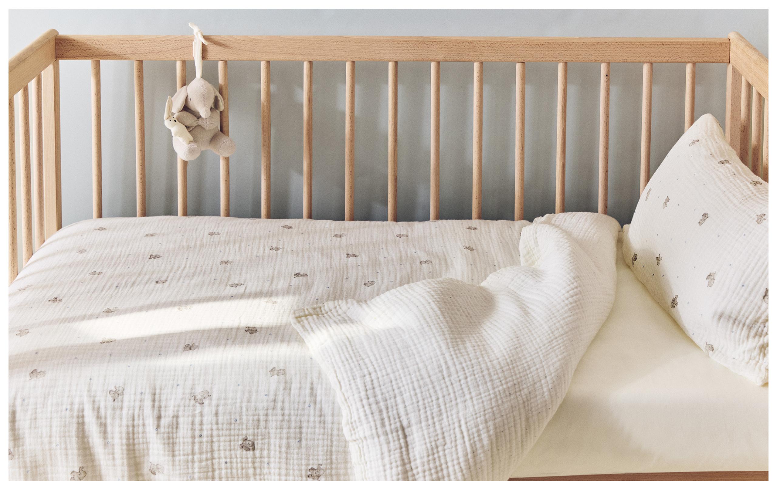 CHILDREN'S MUSLIN ELEPHANT DUVET COVER