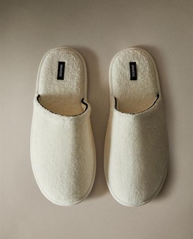 TERRY SLIPPERS WITH PIPING