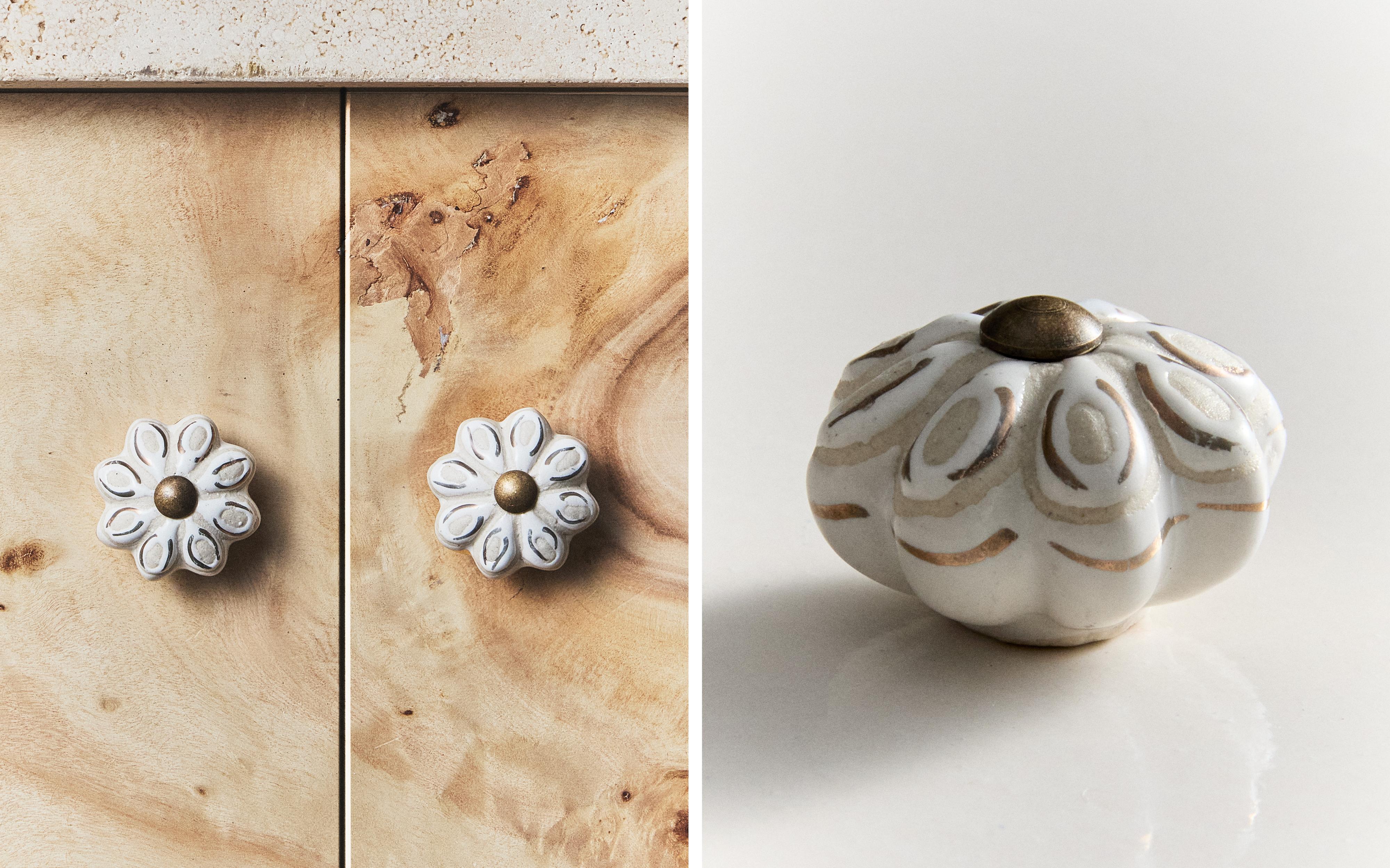PACK OF CERAMIC FLOWER DOOR KNOBS (PACK OF 2) product thumbnail 8
