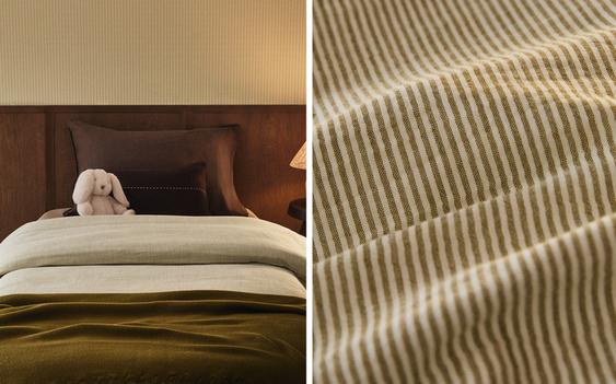 KIDS' STRIPED MUSLIN DUVET COVER