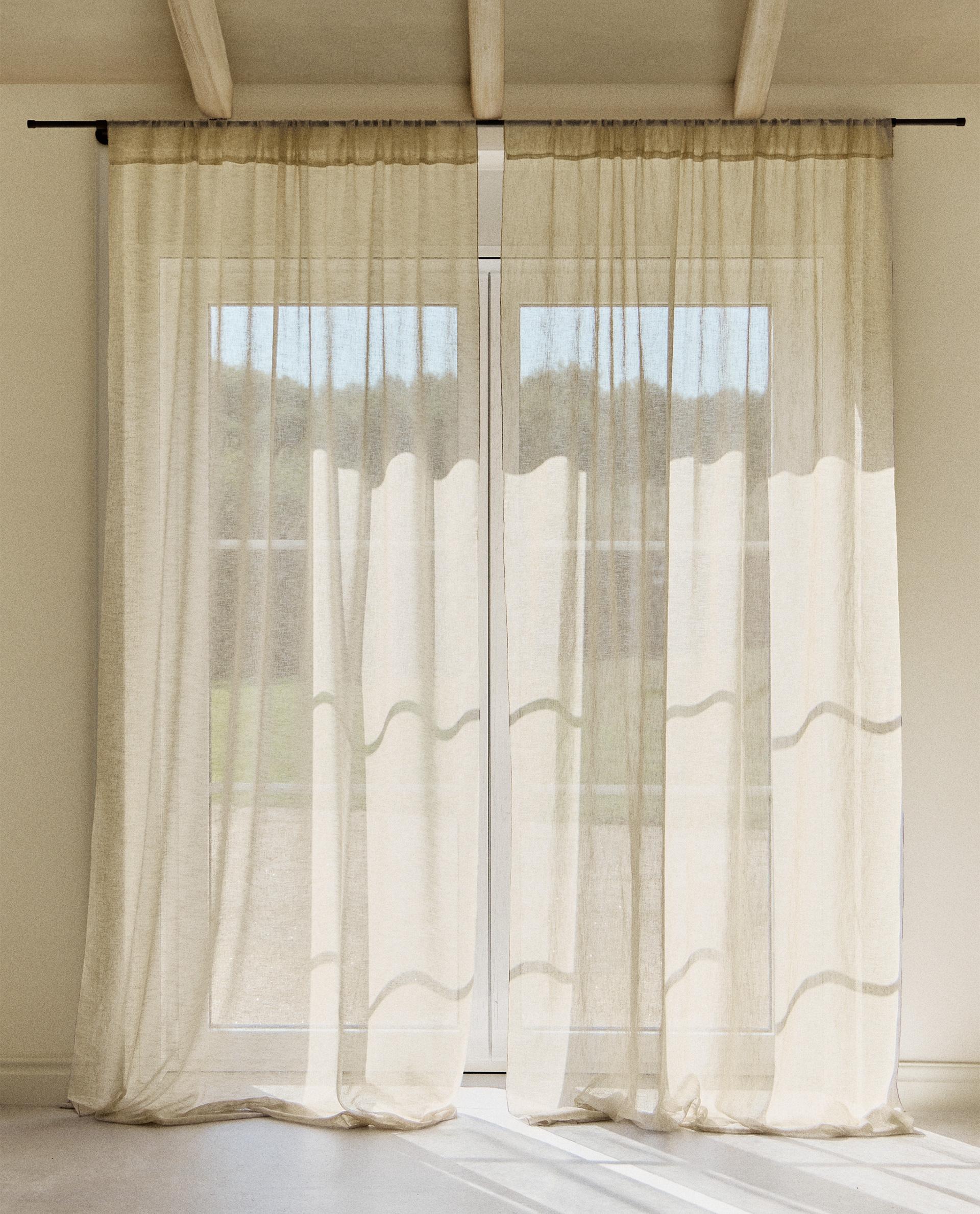 不透明度：低 薄手カーテン | Zara Home 日本/Japan