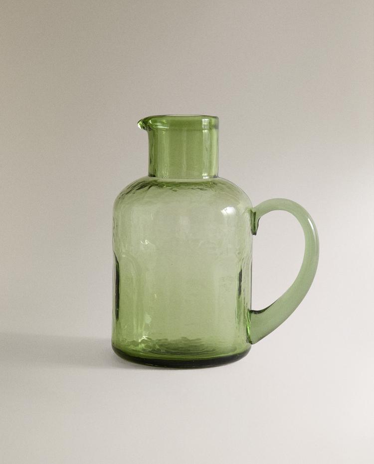 HAMMERED GLASS JUG