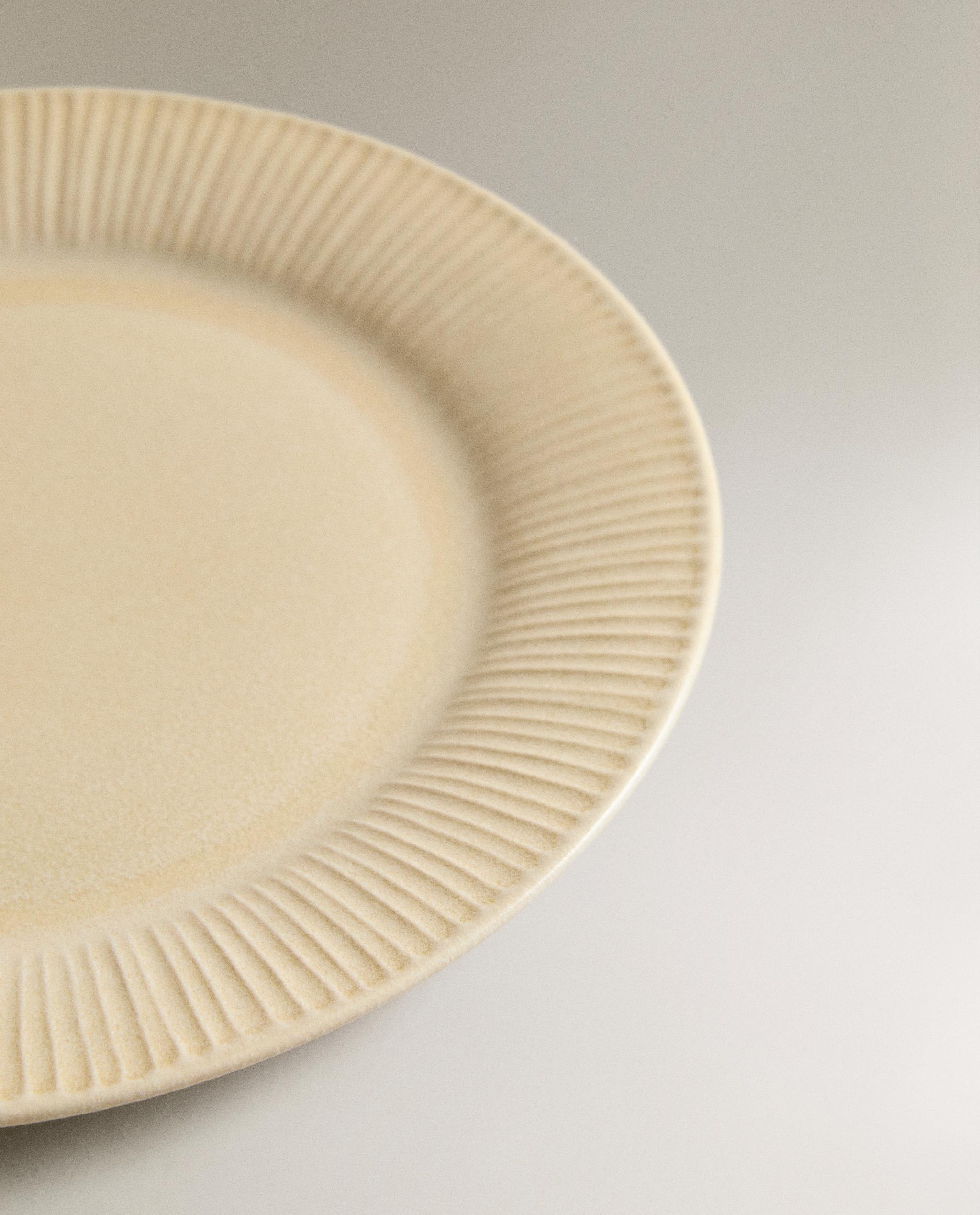 SCORED STONEWARE DINNER PLATE product thumbnail 5