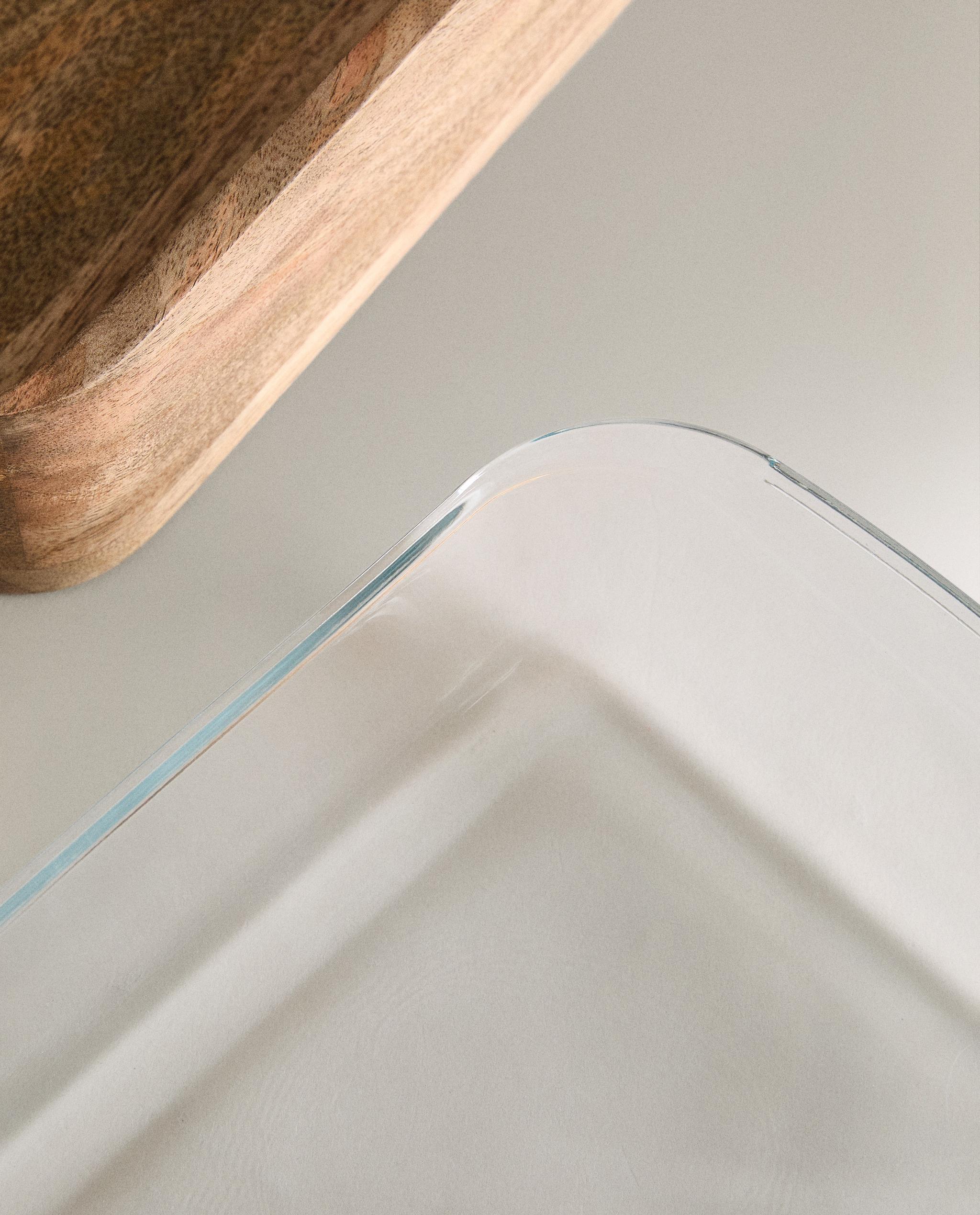 ザラホーム zara ガラストレイ マンゴーウッド 大 ガラスドーム ザラホーム zarahome ガラストレイ マンゴーウッド 大 ガラス