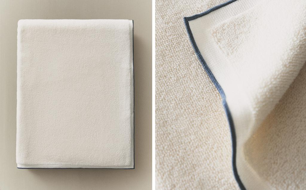 BATH TOWEL WITH CONTRAST STITCHING BATH TOWEL WITH CONTRAST STITCHING