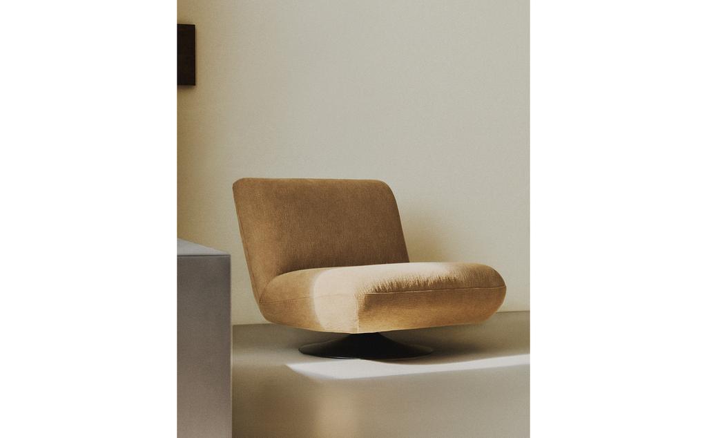 COTTON SWIVEL ACCENT CHAIR